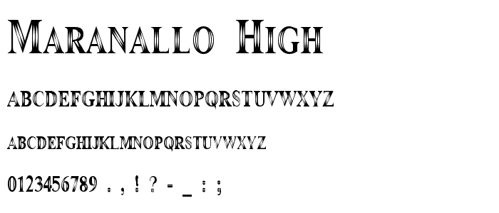 Maranallo High font